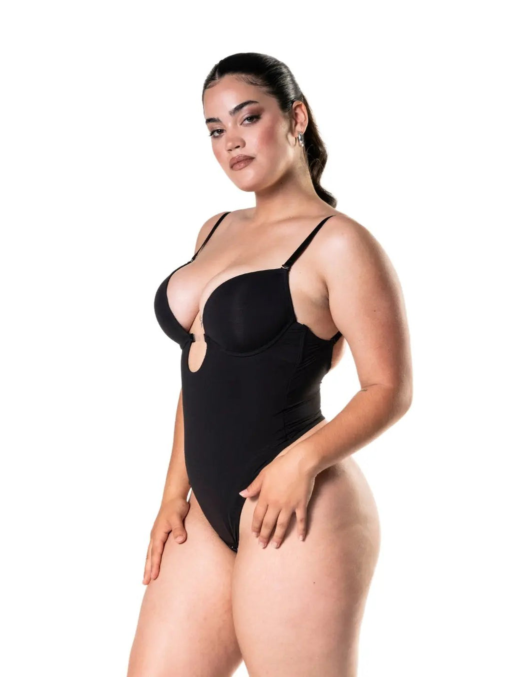 Plunge Shapewear Thong Bodysuit - HeyShape